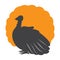 Isolated turkey icon