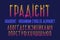 Isolated Ukrainian cyrillic alphabet. Color dynamic font. Title in Ukrainian - Gradient