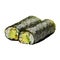 Isolated uncut avocado maki sushi rolls
