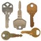 Isolated Various metal keys
