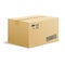 Isolated vector cardboard box on transparent background