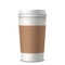 Isolated vector coffee cup for hot beverage drink