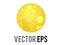 Isolated vector golden yellow full moon icon