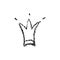 Isolated vector hand drawn crown with crayola