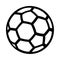 Isolated vector silhouette of a handball socker football ball sp