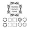 Isolated vector Vintage Frames Collection, round, square and pentagon. Decorative elements