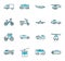 Isolated vehicles icon set vector design