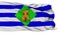 Isolated Vieques city flag, Puerto Rico