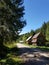 isolated village with wooden houses in the Apuseni mountains in Transylvania Romania