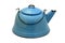 Isolated Vintage Blue Enamel Teakettle