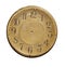 Isolated vintage brass clock-face