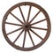 Isolated vintage carriage wheel