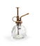 Isolated vintage glass oil pump or oil diffuser spray.