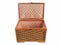 Isolated vintage rattan box or wooden box with clipping path