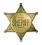 Isolated Vintage Sheriff Badge