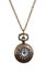 Isolated Vintage style woman pocket watch necklace