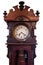 Isolated Vintage Wood Clock