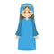 Isolated virgin mary cartoon