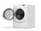 Isolated washing machine with opened door on a white background 3D illustration