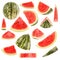 Isolated watermelon collection
