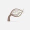 Isolated Weather Icon of Tree Bent with Wind