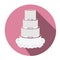 Isolated wedding cake