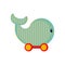 Isolated whale vehicle toy icon