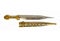 Isolated White Background Antique Dagger, Isolated White Background Antique Dagger, Old dagger with a golden sheath to carry the