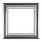 Isolated White Background Photo Frame, Silver or Chrome Looking Antique Frame, Used Vintage Photo Frame
