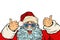 Isolated white background Santa Claus funny glasses