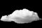 Isolated white cloud on black background
