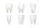 Isolated on white rotation tooth root animation frames realistic 3d stomatology dental teeth care icons set design