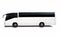 Isolated white tour bus clipping path