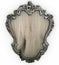 Isolated white wooden Ornate Frame with backing board