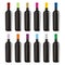 Isolated wine bottles set