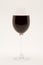 Isolated wineglass with red wine