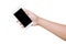 Isolated woman hand hold smart phone