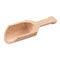 Isolated wooden cooking seasoning scoop on white