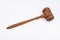 Isolated wooden judge gavel