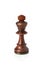 Isolated wooden king chess