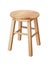 Isolated wooden stool