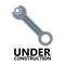 Isolated wrench icon. Under construction