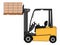 Isolated Yellow forklift illustration