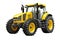 Isolated yellow modern agricultural tractor