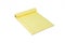 Isolated yellow notepad in white background