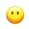 Isolated yellow sad and sorrowful face icon