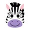 Isolated zebra happy Avatar cartoon Vector