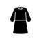 Isolation gown black glyph icon