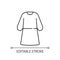 Isolation gown linear icon