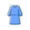 Isolation gown RGB color icon